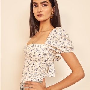 NWOT Reformation Casterly Top in Gracie, size 0